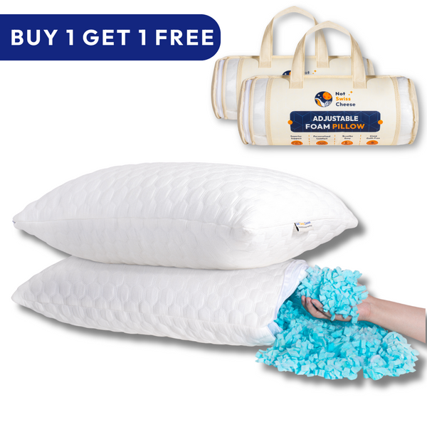 Shredded Adjustable Memory Foam Bed Pillow - 
Our Shredded Memory Foam Pillow delivers unmatched support, cooling comfort, and hotel-quality l...