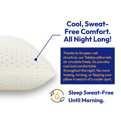 Talalay Medium Soft Latex Pillow - Best Pillow for Neck Pain