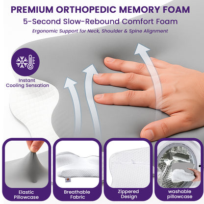 Orthopillo Glide Butterfly Shaped Orthopedic Pillow (Free Blackout Eyemask)