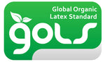Global Organic Latex Standard logo with green background
